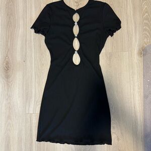 Club dress backless black shein